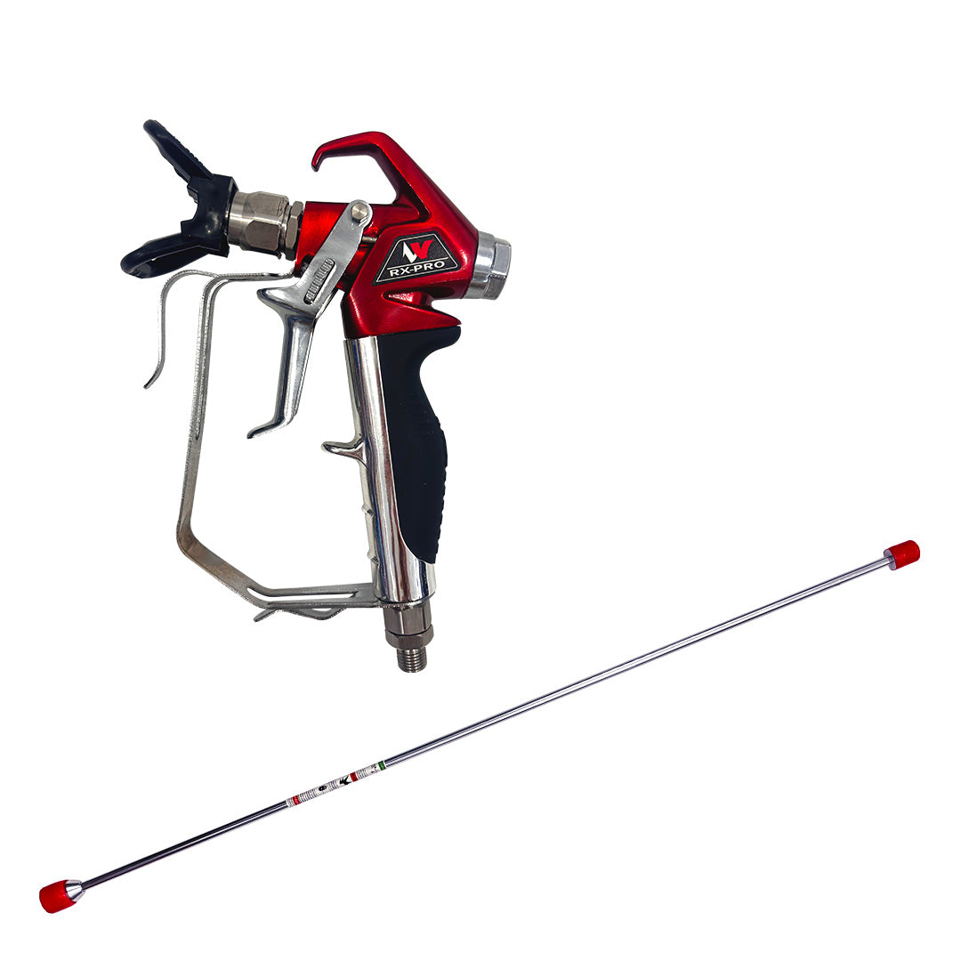 Pistol, airless, for Titan, RX-PRO max. 360 bar ,pentru 2 degete, cu extensie de 75 cm pentru pompe de zugravit Pistol, airless, for Titan, RX-PRO max. 360 bar ,pentru 2 degete, cu extensie de 75 cm pentru pompe de zugravit